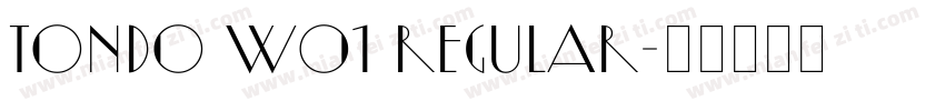 Tondo W01 Regular字体转换
